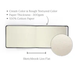 Szkicownik Cotton - Viviva Colors - kremowy, A5, 300 g, 20 ark.