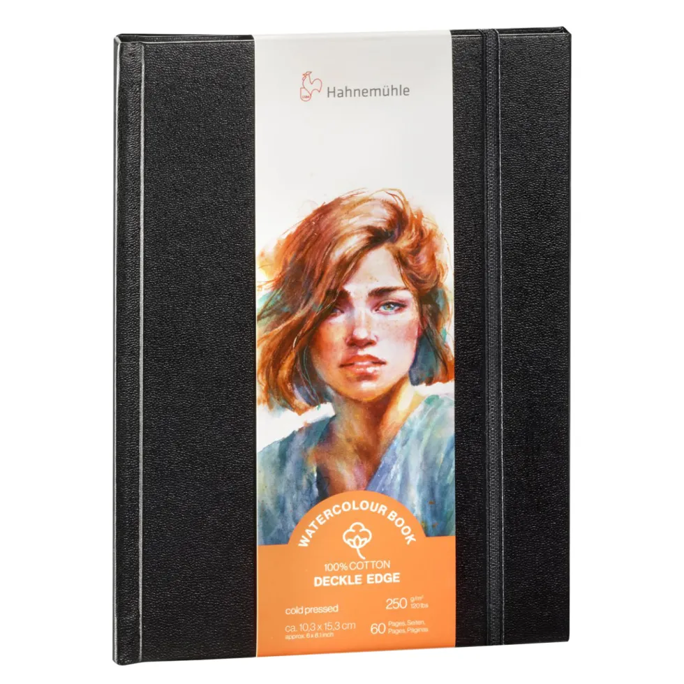 Szkicownik do akwareli Watercolour Book Deckle Edge 10,3 x 15,3 cm - Hahnemühle - 250 g, 30 ark.