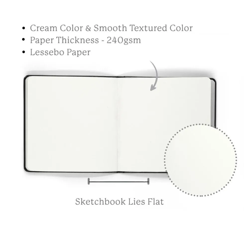 Szkicownik Ivory - Viviva Colors - kremowy, 19 x 19 cm, 240 g, 32 ark.