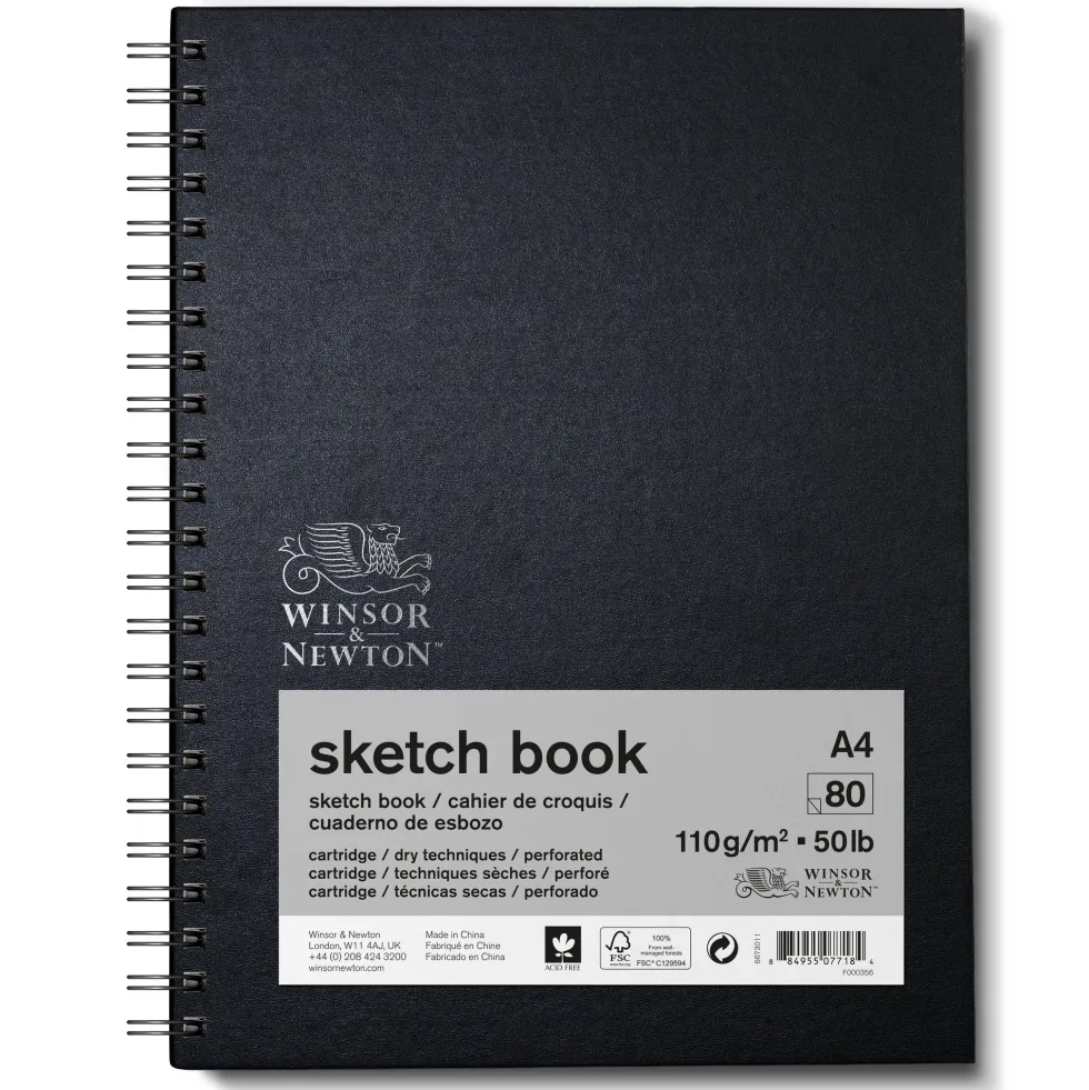 Szkicownik na spirali Sketch Book - Winsor & Newton - A4, 110g, 80 ark.
