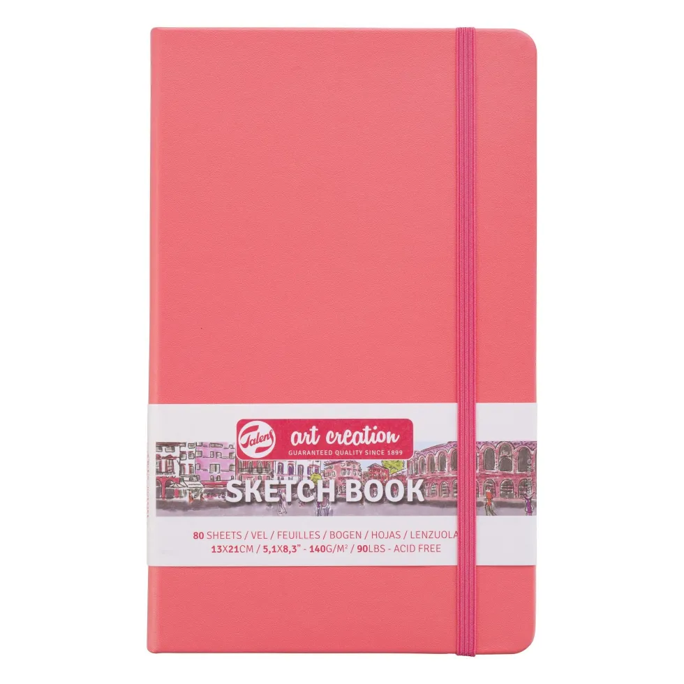 Szkicownik 13 x 21 cm - Talens Art Creation - Coral Red, 140 g, 80 ark.