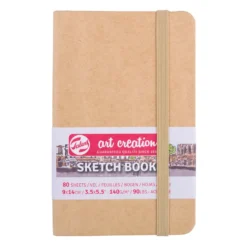 Szkicownik 9 x 14 cm - Talens Art Creation - Kraft, 140 g, 80 ark.
