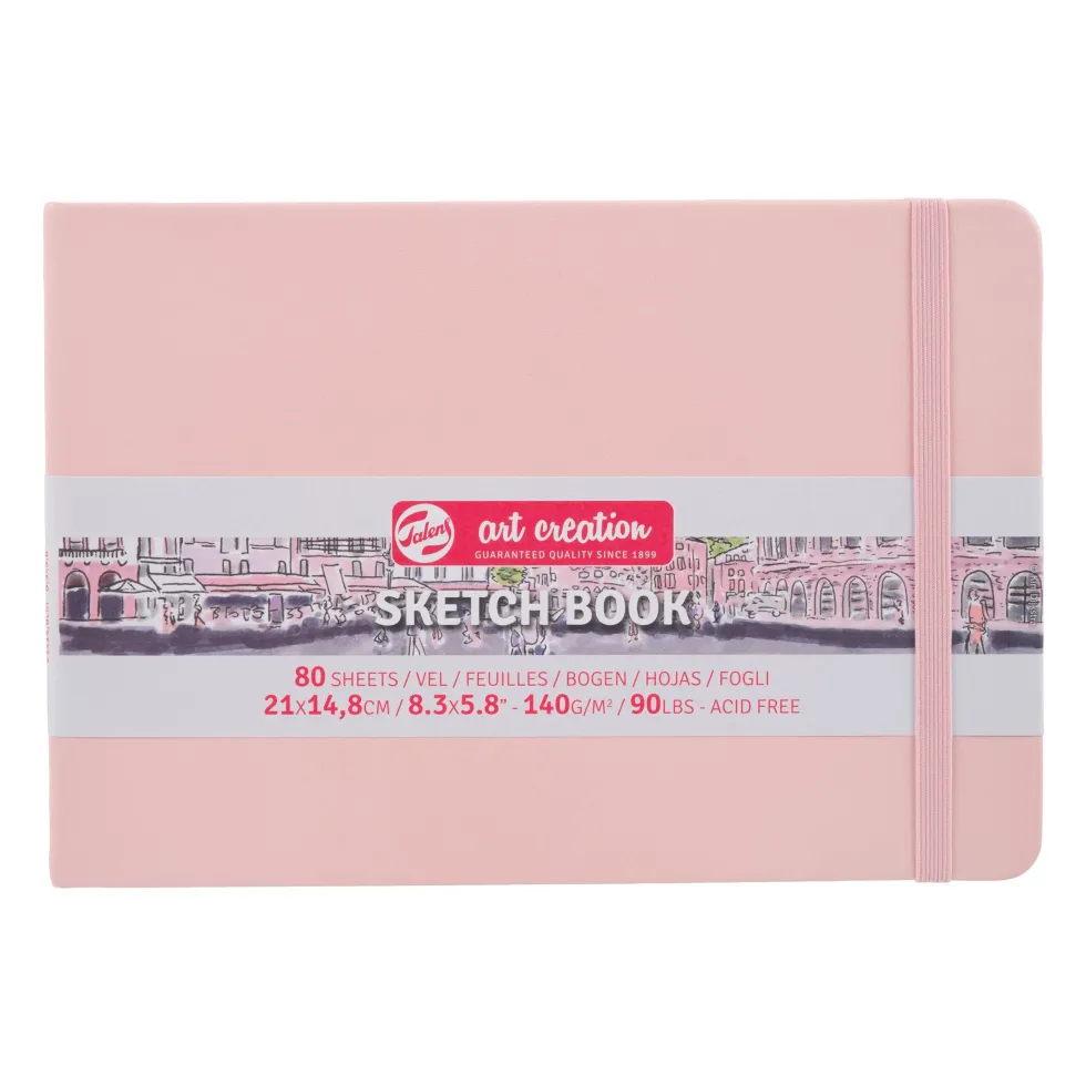 Szkicownik 21 x 14,8 cm - Talens Art Creation - Pastel Pink, 140 g, 80 ark.