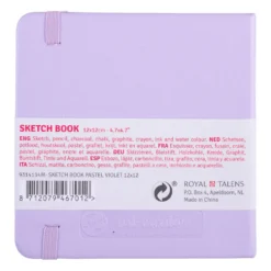 Szkicownik 12 x 12 cm - Talens Art Creation - Pastel Violet, 140 g, 80 ark.