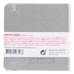Szkicownik 12 x 12 cm - Talens Art Creation - Shiny Silver, 140 g, 80 ark.