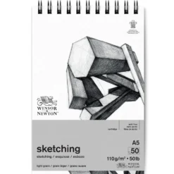 Szkicownik ze spiralą Sketching - Winsor & Newton - light, A5, 110g, 50 ark.