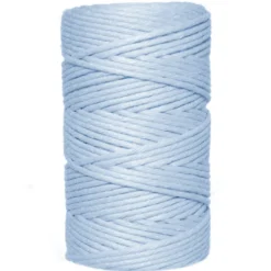 Sznurek bawełniany do makramy - błękitny, 2 mm, 100 g, 60 m
