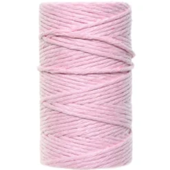 Sznurek bawełniany do makramy - jasnoróżowy, 2 mm, 60 m