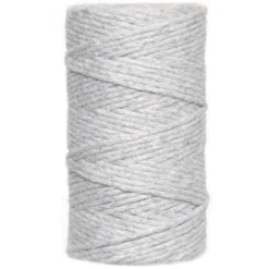 Sznurek bawełniany do makramy - szary, 2 mm, 60 m