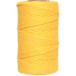 Sznurek bawełniany do makramy - żółty, 2 mm, 60 m