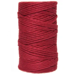 Sznurek bawełniany do makramy - wino, 2 mm, 100 g, 60 m