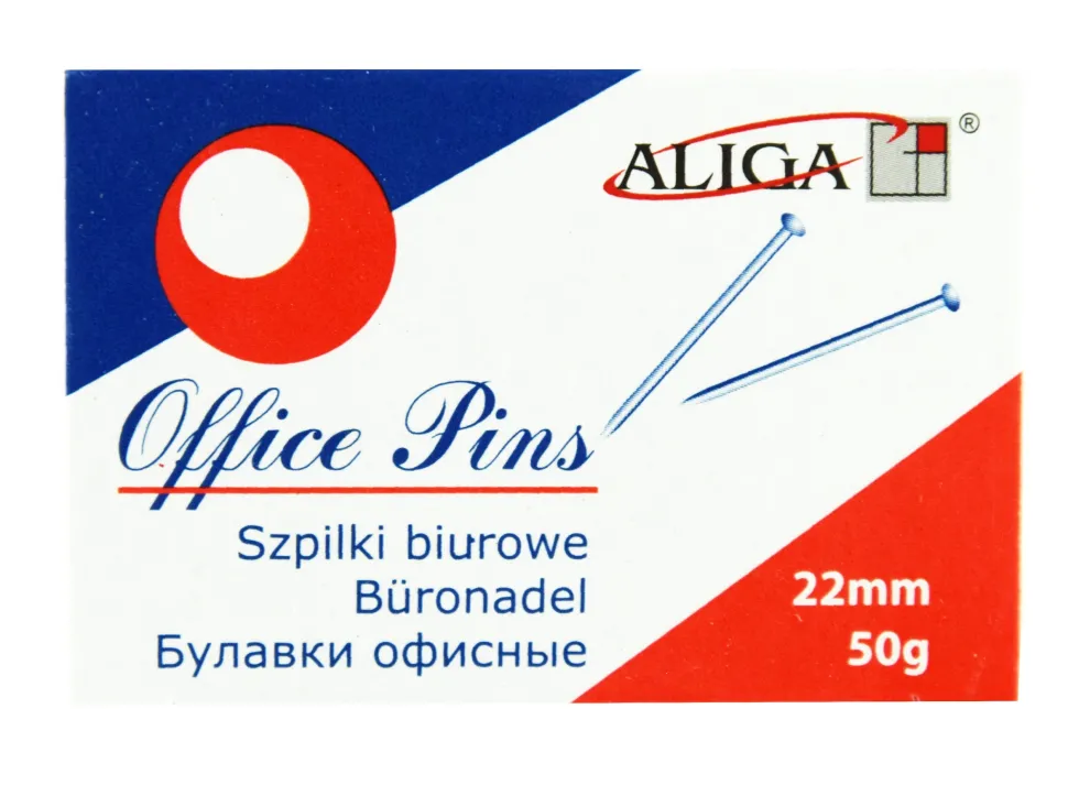 Szpilki krawieckie, długie - 22 mm, 50 g