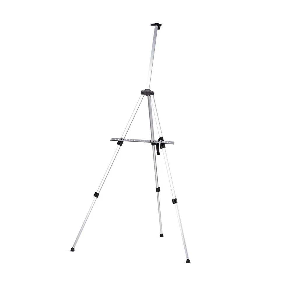 Sztaluga plenerowa, aluminiowa z pokrowcem - Renesans - srebrna, 160 cm