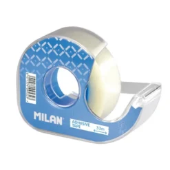 Taśma biurowa z dyspenserem, krystaliczna - Milan - 33 m x 19 mm