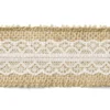 Taśma jutowa z koronką - 5 cm x 5 m