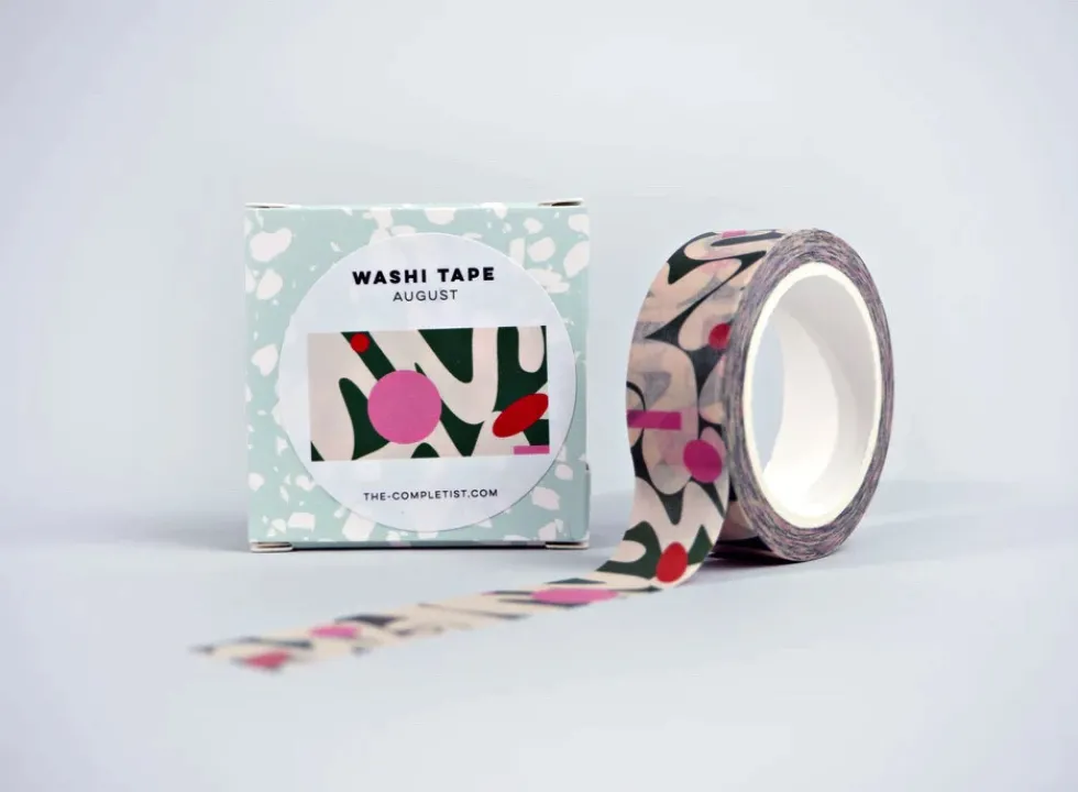 Taśma papierowa washi August - The Completist. - 15 mm x 10 m