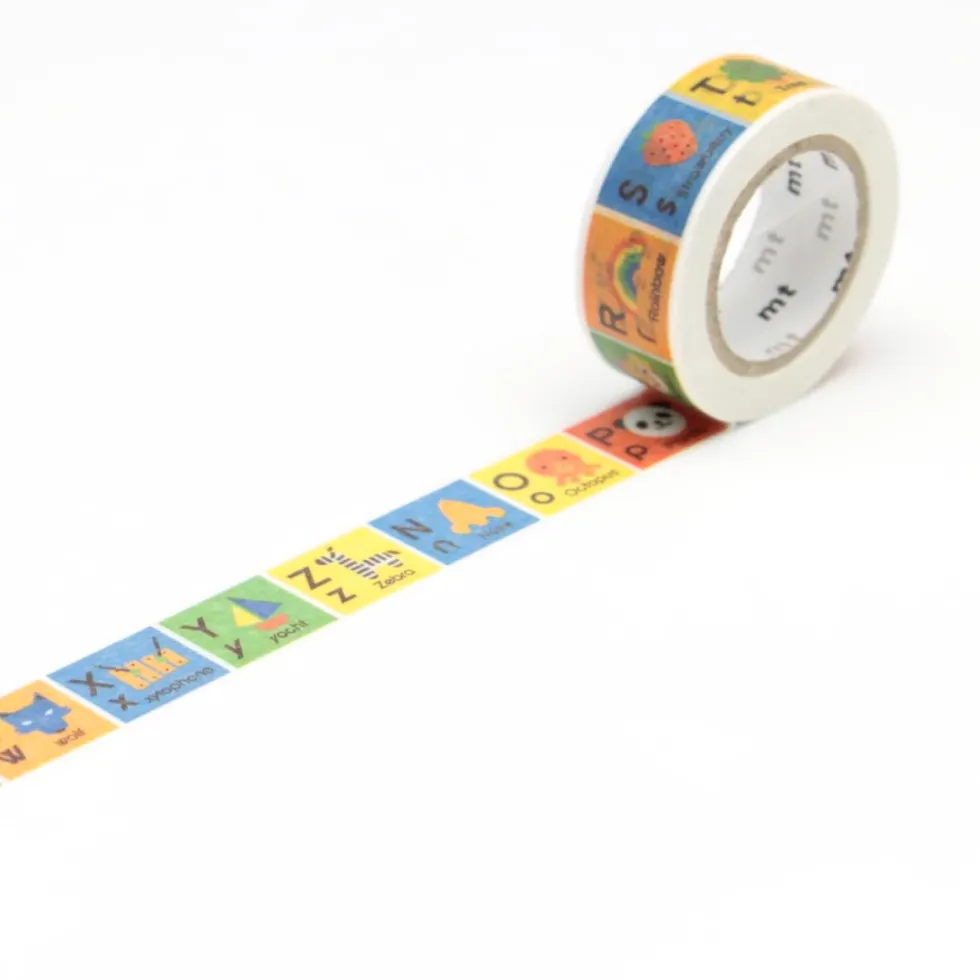Taśma papierowa washi - MT Masking Tape - Alphabet N-Z 7 m