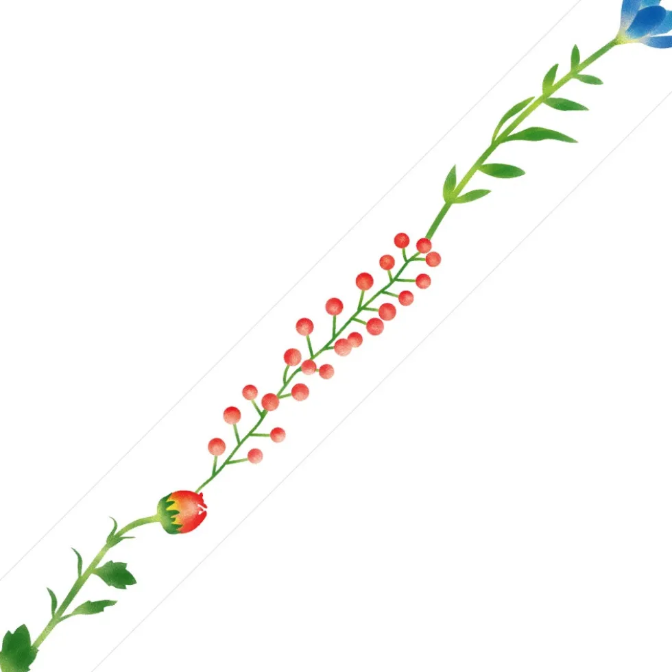 Taśma papierowa washi - MT Masking Tape - Flower Line, 7 m