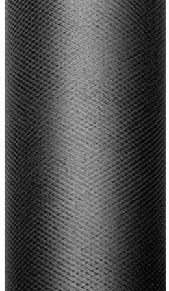 Tiul dekoracyjny 30 cm - czarny, 9 m