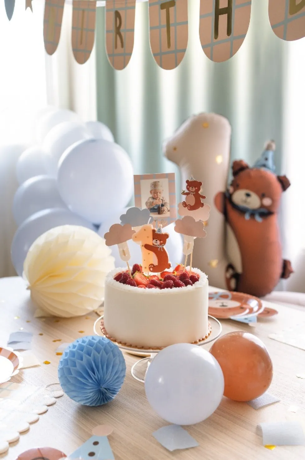 Toppery do muffinek Miś - 12-14 cm, 5 szt.