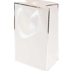 Torba prezentowa - Rico Design - biało-srebrna, 15 x 24 x 10 cm