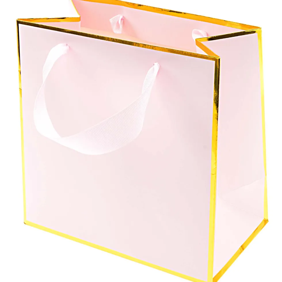 Torba prezentowa - Rico Design - różowo-złota, 18 x 18 x 10 cm