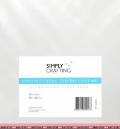 Torebki, woreczki foliowe z klejem - Simply Crafting - 18 x 18 cm, 100 szt.