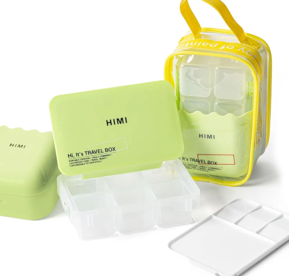 Travel Box do farb Twin Cup & Jelly Cup - HIMI - Apple Green