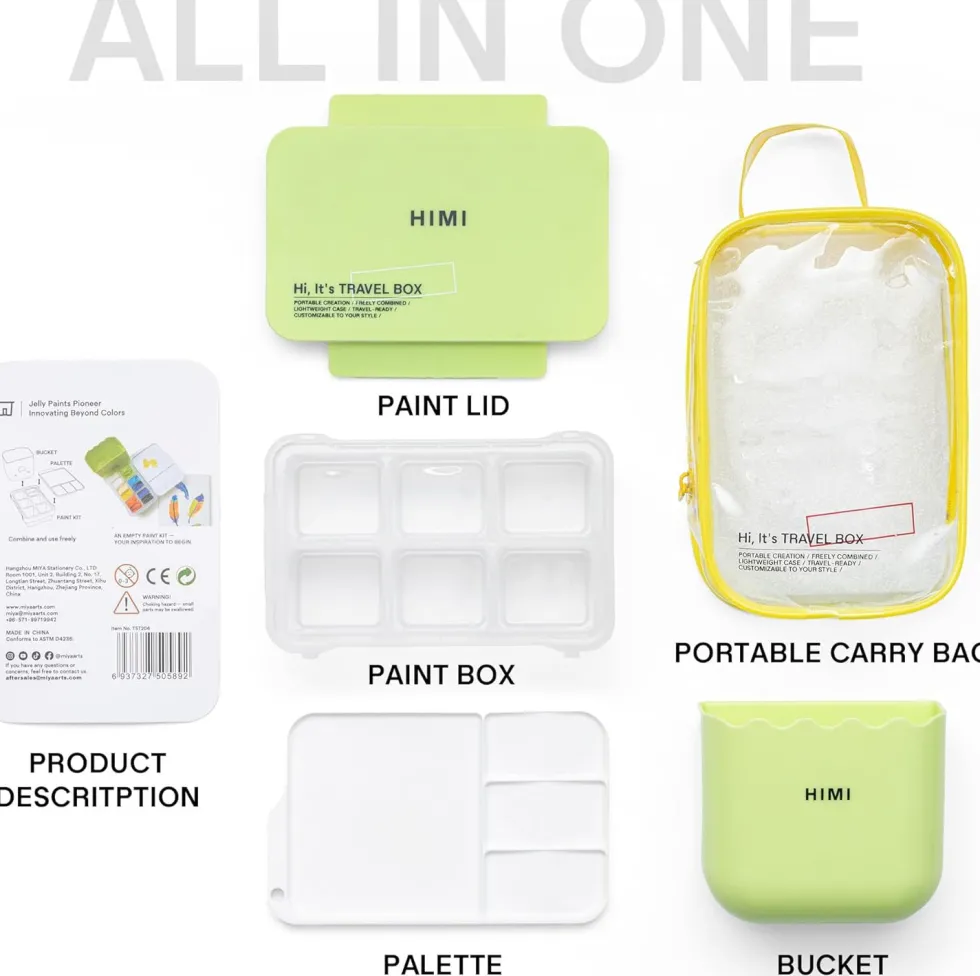 Travel Box do farb Twin Cup & Jelly Cup - HIMI - Apple Green