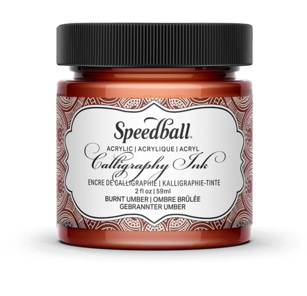 Tusz akrylowy do kaligrafii - Speedball - Burnt Umber 59 ml