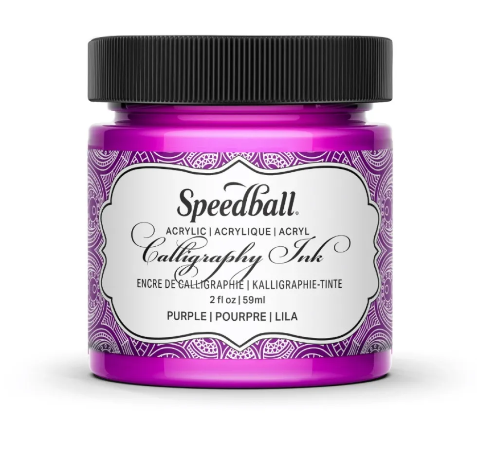 Tusz akrylowy do kaligrafii - Speedball - Deep Purple 59 ml