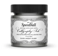 Tusz akrylowy do kaligrafii - Speedball - Silver 59 ml
