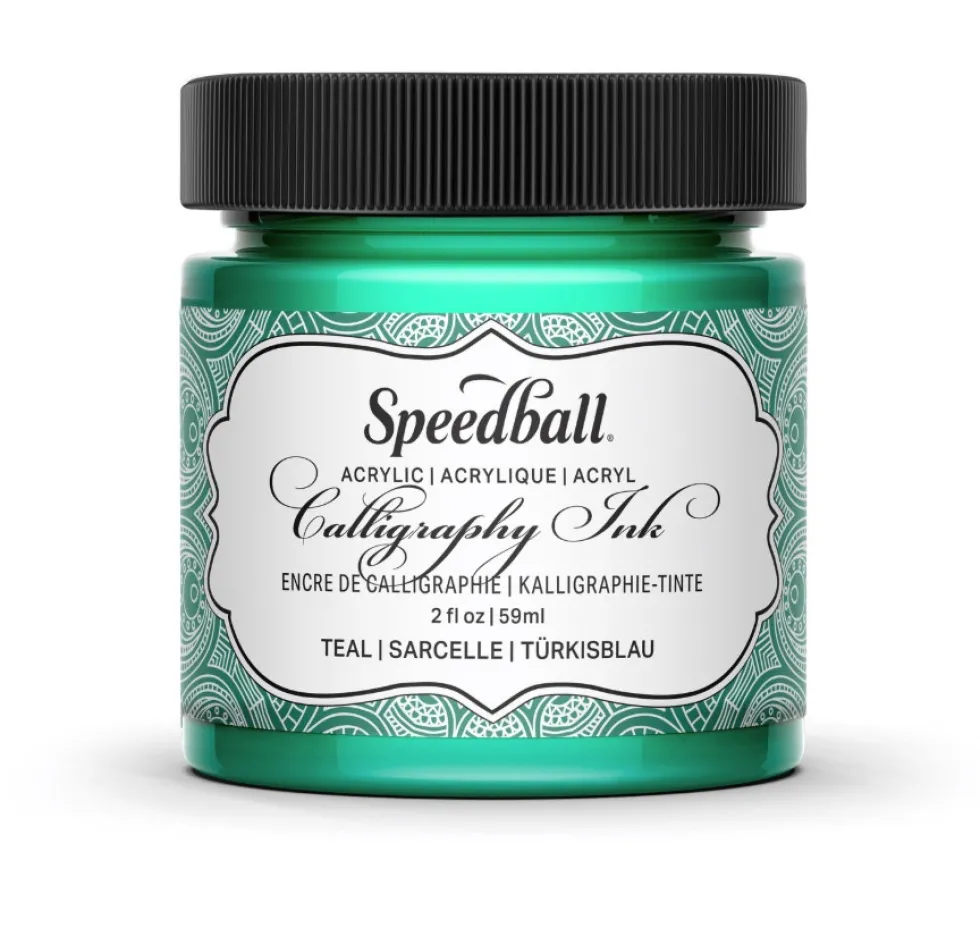 Tusz akrylowy do kaligrafii - Speedball - Teal Green 59 ml