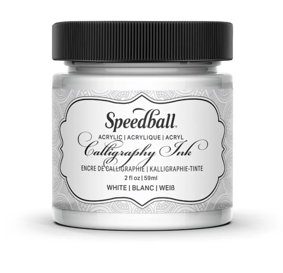 Tusz akrylowy do kaligrafii - Speedball - White 59 ml