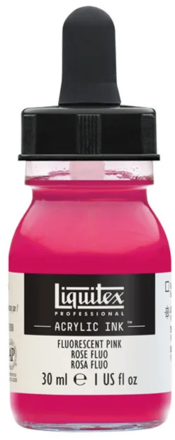 Tusz akrylowy - Liquitex - Fluorescent Pink, 30 ml