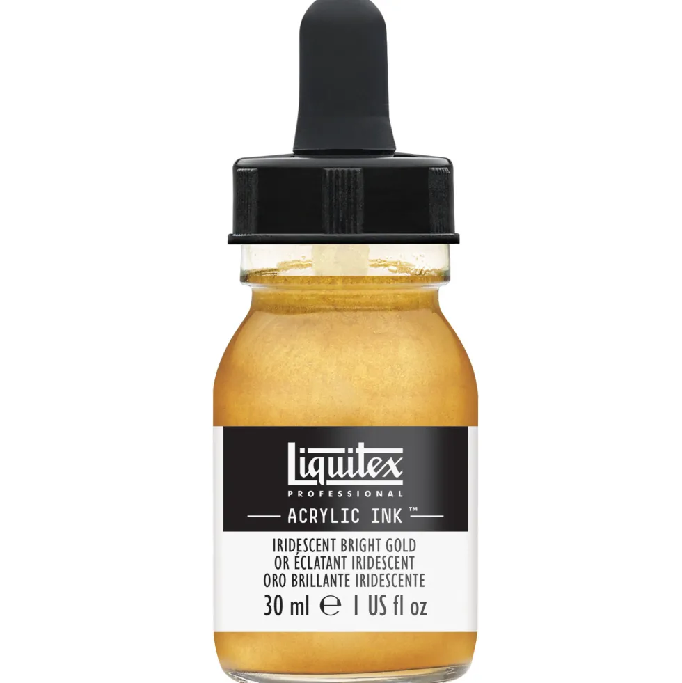 Tusz akrylowy - Liquitex - Iridescent Bright Gold, 30 ml