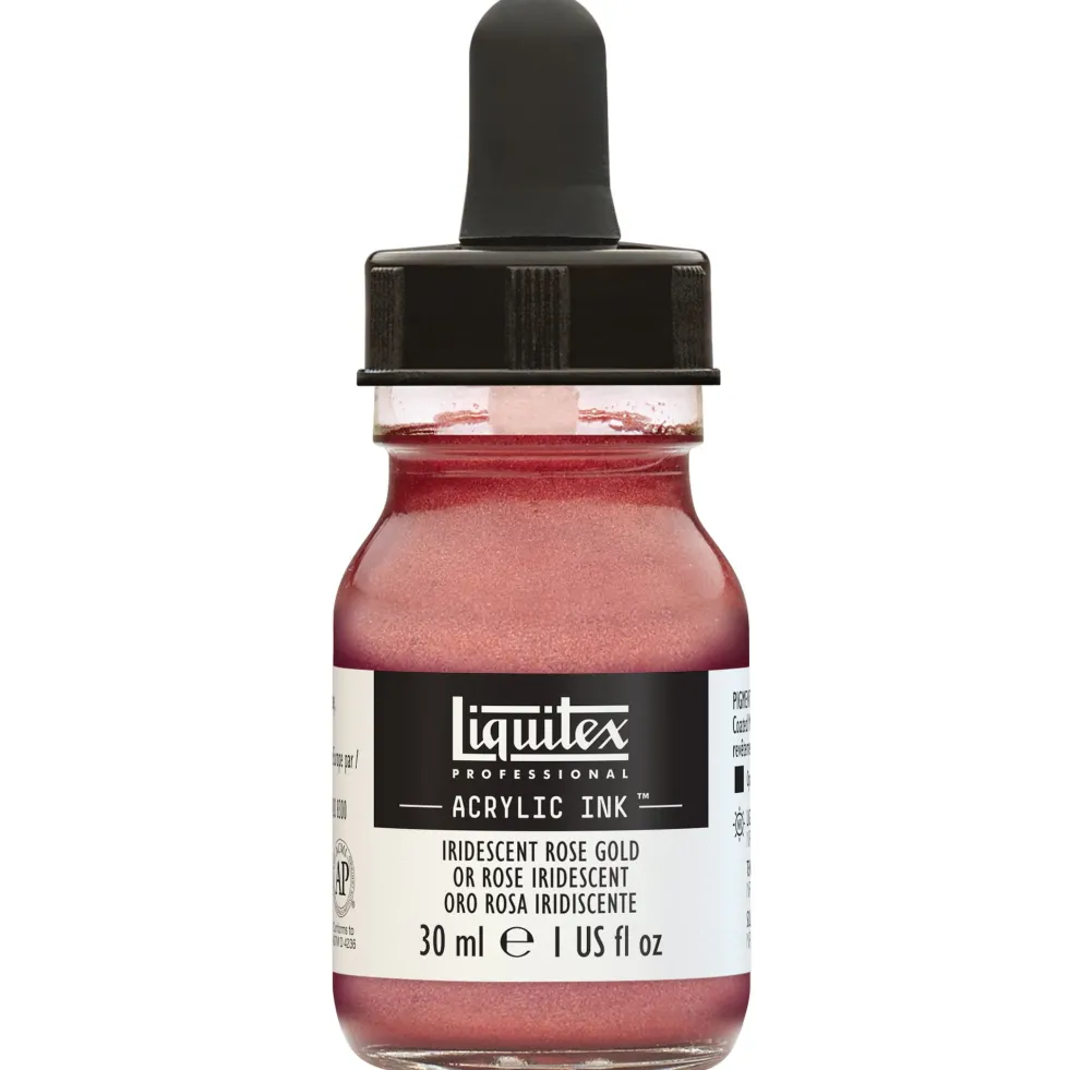 Tusz akrylowy - Liquitex - Iridescent Rose Gold, 30 ml