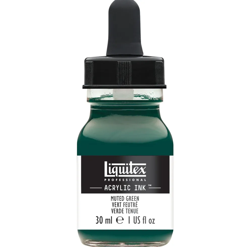 Tusz akrylowy - Liquitex - Muted Green, 30 ml