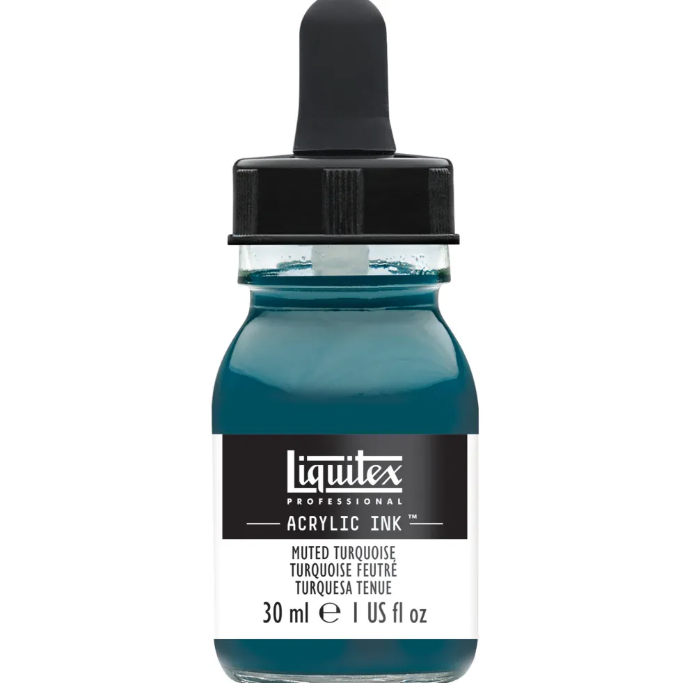 Tusz akrylowy - Liquitex - Muted Turquoise, 30 ml