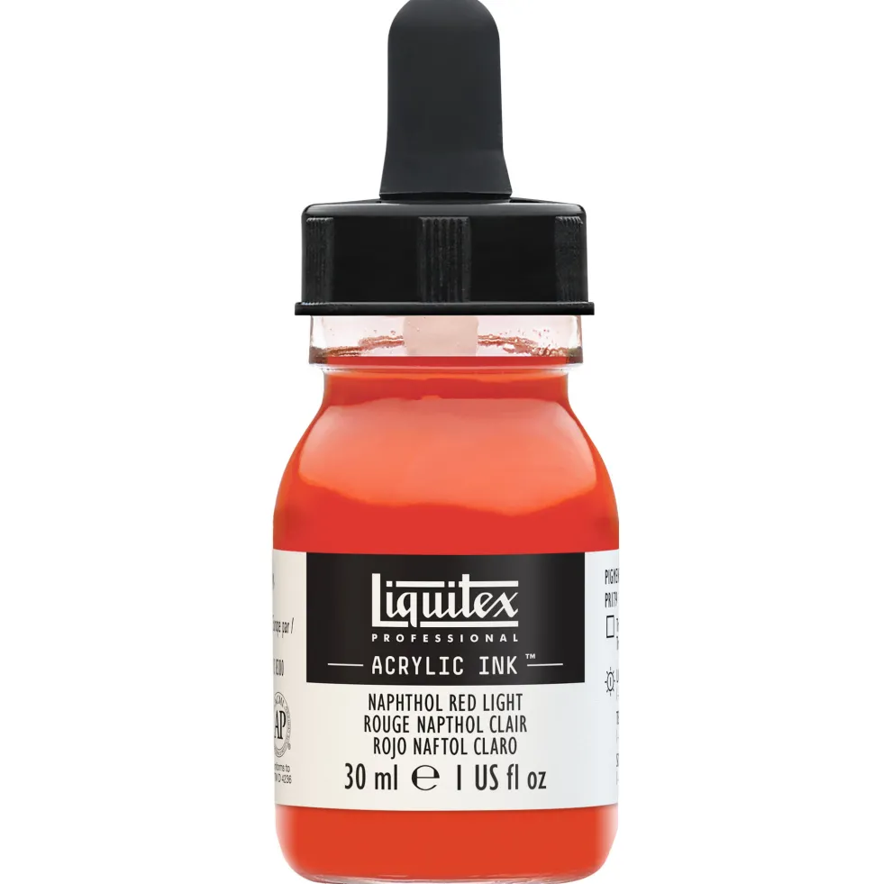 Tusz akrylowy - Liquitex - Naphthol Red Light, 30 ml