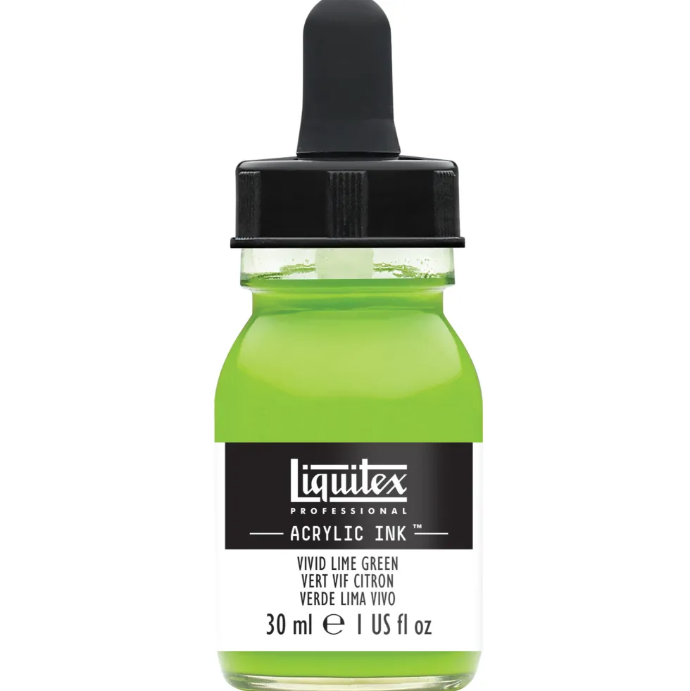 Tusz akrylowy - Liquitex - Vivid Lime Green, 30 ml