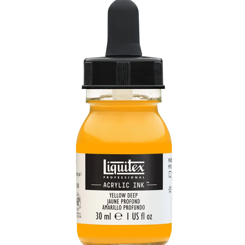 Tusz akrylowy - Liquitex - Yellow Deep, 30 ml