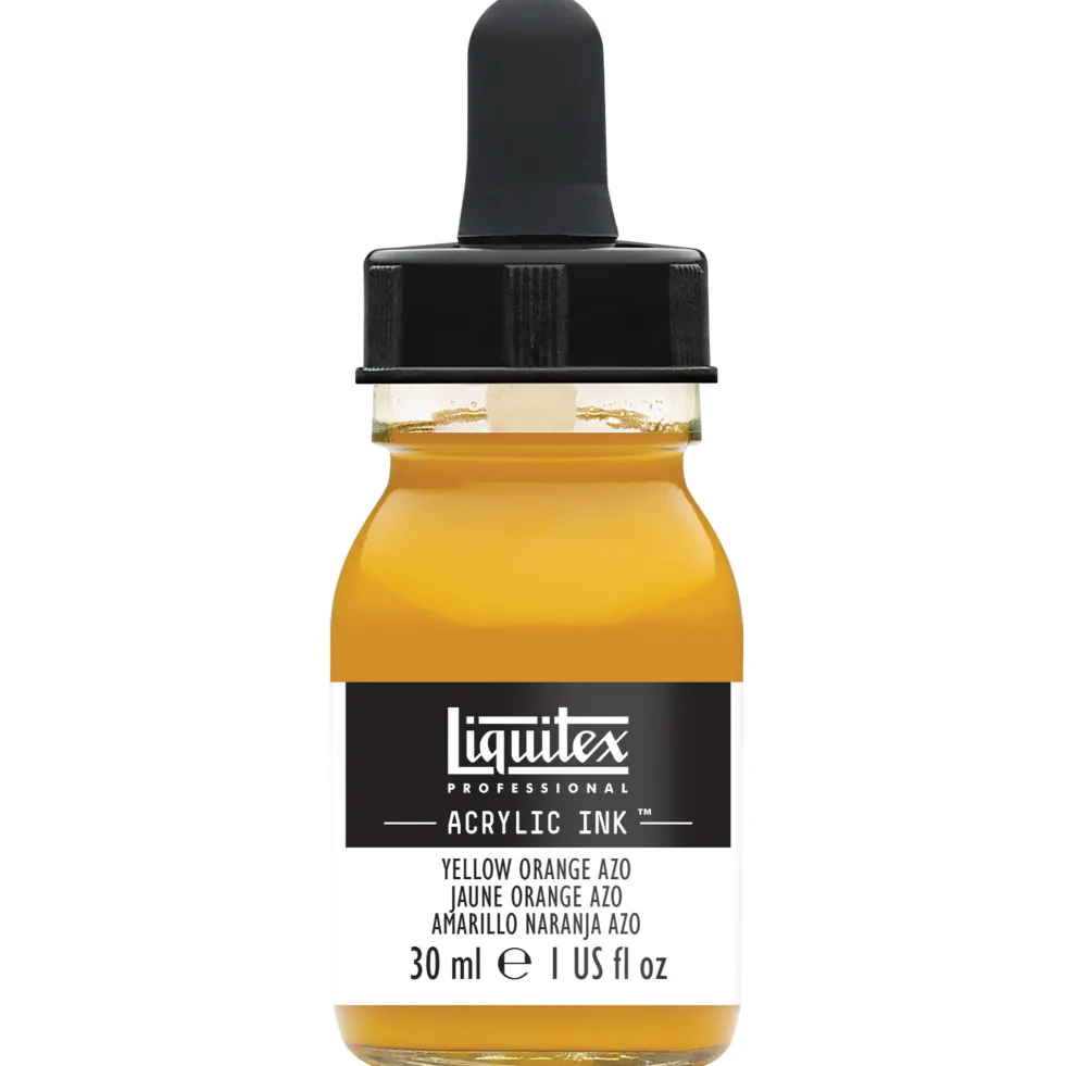 Tusz akrylowy - Liquitex - Yellow Orange Azo, 30 ml
