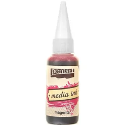 Tusz alkoholowy Media Ink - Pentart - Magenta, 20 ml