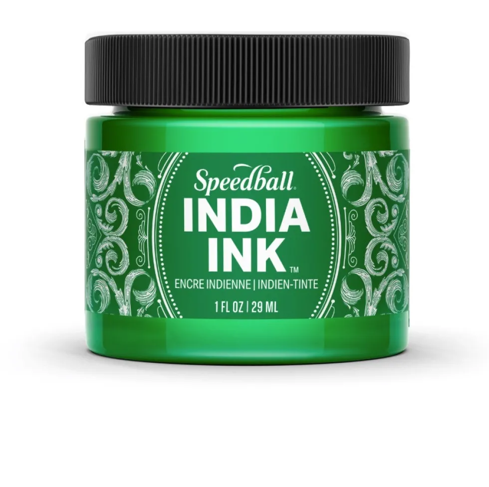 Tusz do kaligrafii India Ink - Speedball - Bright Emerald 29 ml