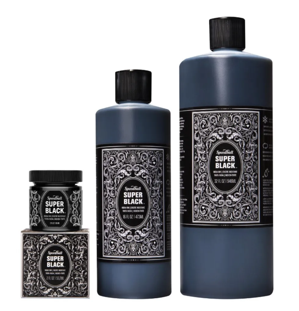 Tusz do kaligrafii India Ink - Speedball - Super Black 473 ml