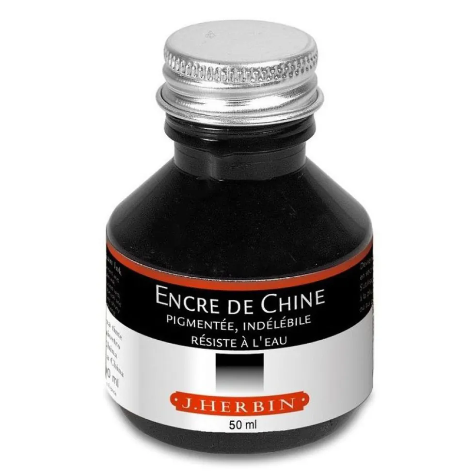 Tusz do kaligrafii Indian Ink - J.Herbin - czarny, 50 ml