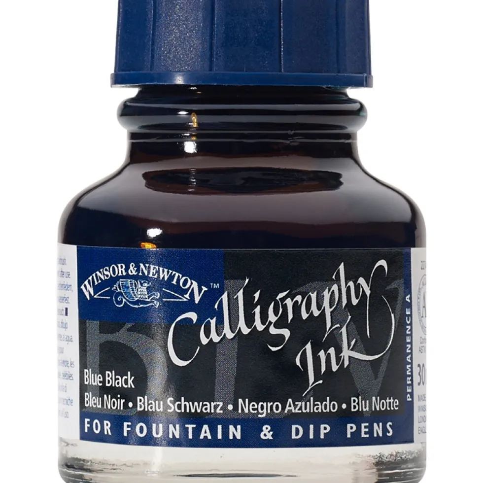Tusz do kaligrafii - Winsor & Newton - blue black, 30 ml