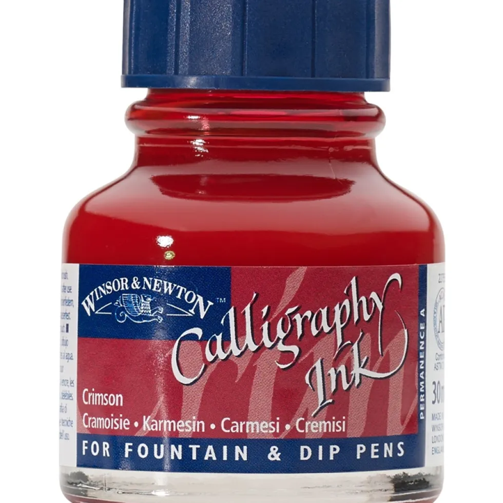 Tusz do kaligrafii - Winsor & Newton - crimson, 30 ml