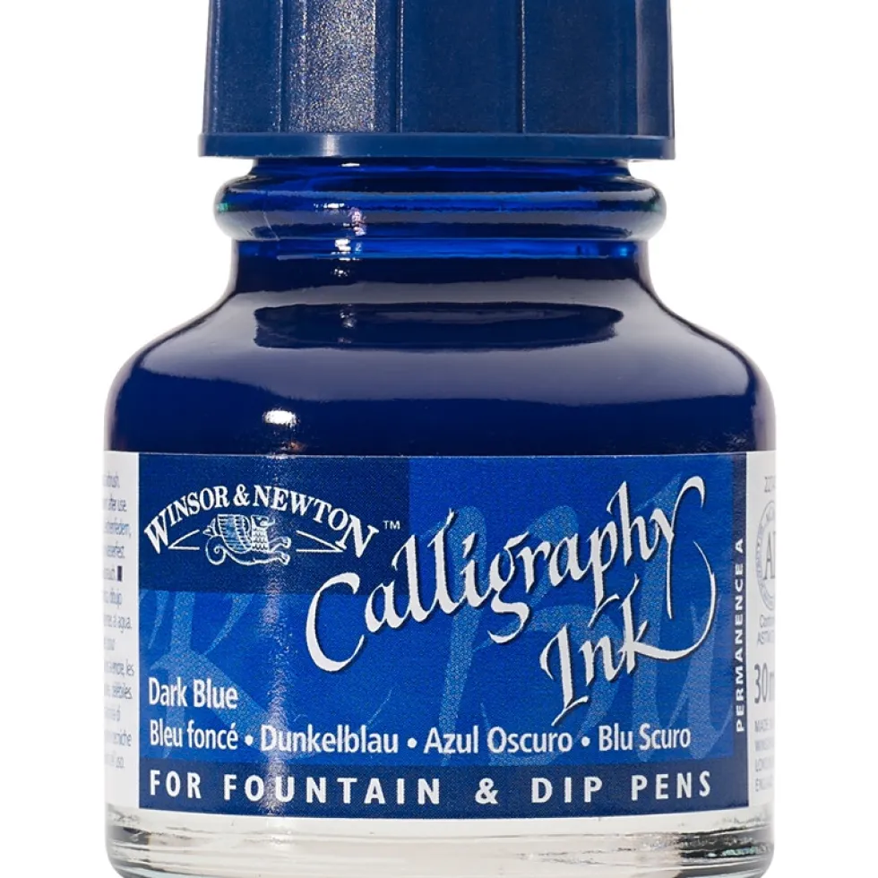 Tusz do kaligrafii - Winsor & Newton - dark blue, 30 ml